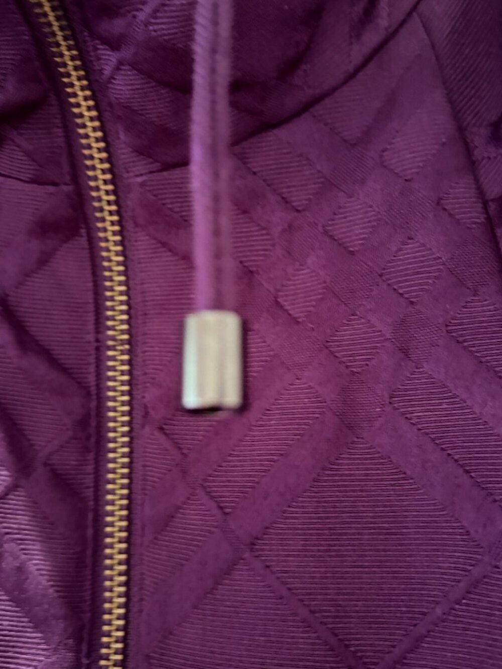 Chico's lightweight quilted Jacket Size Medium (Size 2) Purple - Picture 4 of 10